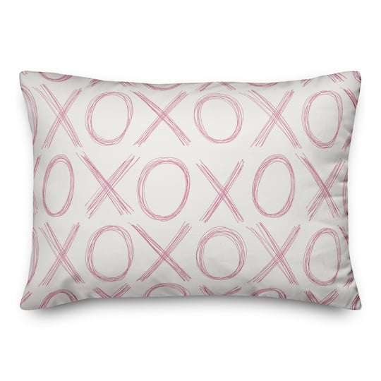 Scribble XO Throw Pillow